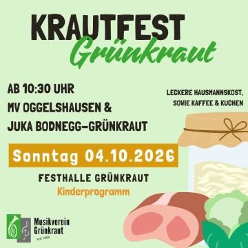Plakat vom Krautfest Grünkraut Plakat vom Krautfest Grünkraut
