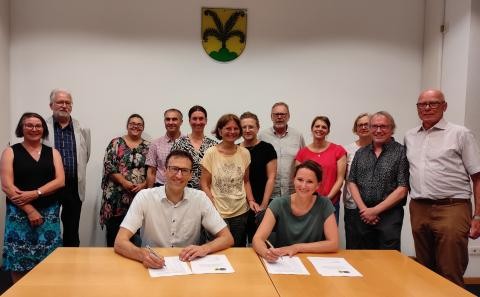 Gruppenfoto mit den Mitwirkenden der AG Schutzkonzept Grünkraut